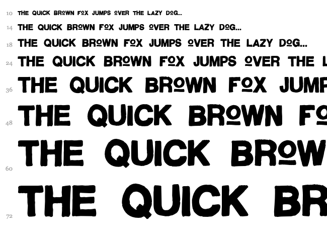 California Rad font waterfall